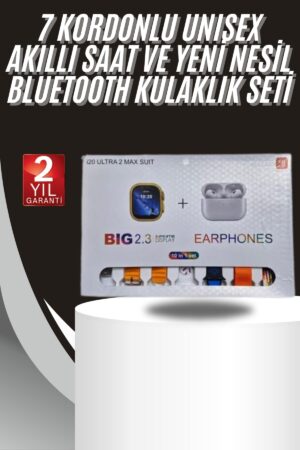 9 Ultra Akıllı Saat 49mm 2inç Ekran 7 Kordonlu ve Bluetooth Kulaklık - Lisinya