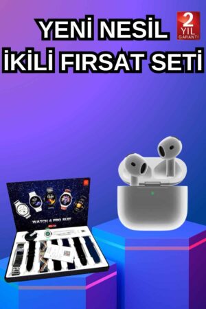 3.Nesil TWS Bluetooth Kulaklık Bluetooth Bağlantılı Akıllı Saat Amoled Ekran Plastik Hasır Kordon - Lisinya