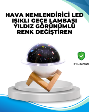 USB bağlantılı projektör ışıklı taşınabilir mini hava nemlendirici ve aroma difüzörü - Lisinya