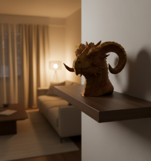 Dekoratif Gold Ejderha Heykeli Koleksiyonluk Fantastik Tasarım - Lisinya