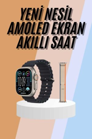 49mm Akıllı Saat Amoled Ekranlı Kadın Erkek Kol Saati Plastik Kordon - Lisinya