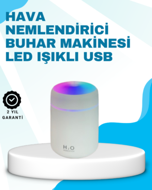 LED Işıklı Sessiz Masaüstü Nemlendirici – 3 Buhar Modu - Lisinya