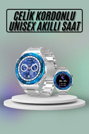 Akıllı Saat Çelik Kordonlu Amoled Ekran Android ve İOS Uyumlu Çağrı Cevaplayabilen - Lisinya