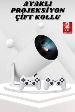 Ayaklı Oyun Projeksiyonu Çift Kollu Taşınabilir Sinema Projektörü - Lisinya