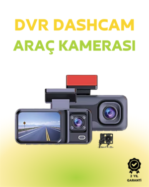 1080p Ön, 720p Arka ve İç Kamera ile %100 Kapsama – Gece Görüşlü Araç Kamerası - Lisinya