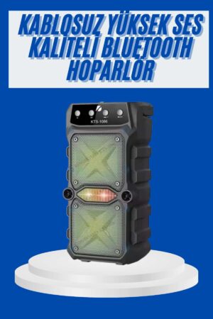 Büyük Boy Bluetooth Hoparlör Çoklu Bağlantı Çift Çıkışlı Taşınabilir Kesintisiz - Lisinya