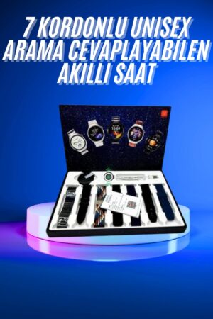 Akıllı Saat Çoklu Kordon Seçenekli Dokunmatik Ekran Nabız Sensörlü - Lisinya