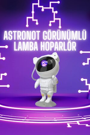 Astronot Şeklinde Bluetooth Hoparlör Gökyüzü Kumandalı Aydınlatma Lamba - Lisinya
