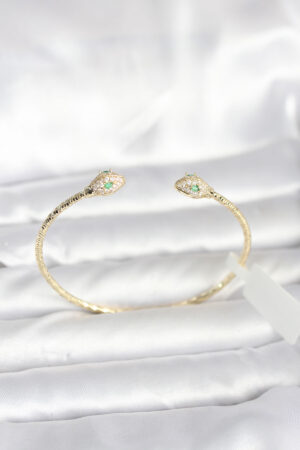 Pirinç Gold Renk Yılan Model Bileklik - Lisinya