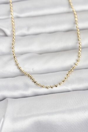 CM 14K Gold Renk Top Zincirli Model 60 cm Kadın Kolye - Lisinya