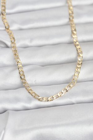 CM 14K Gold Renk Zincir Model 60 cm Kadın Kolye - Lisinya