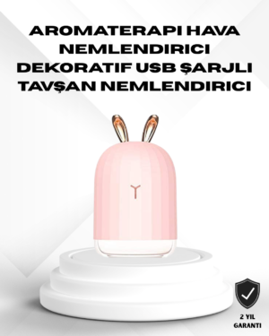 Ultrasonik Hava Nemlendirici 200 ml Aroma Difüzör LED Işıklı Sessiz - Lisinya