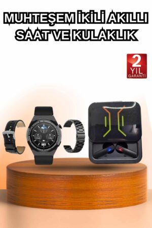Dijital Göstergeli Bluetooth Kulaklık ve Bildirim Görebilen Akıllı Saat Alarm ve Titreşim - Lisinya