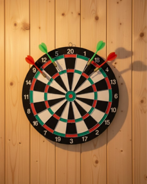 Ev ve Ofis İçin 17 İnç Dart Tahtası Seti 4 Adet Dart Oku Dahil - Lisinya
