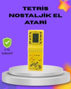 Klasik Tetris Oyunu El Konsolu – Taşınabilir Pil ile Çalışan Retro El Aterisi - Lisinya