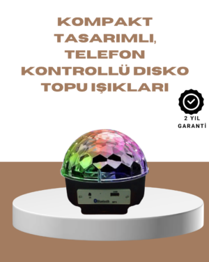 Taşınabilir Bluetooth Disko Topu Uzaktan Kumandalı Işık Efektleri - Lisinya
