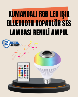 12W LED Ampul – Renkli Işık ve Dahili Hoparlör Özellikli - Lisinya