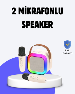 Taşınabilir Bluetooth Karaoke Hoparlör – 2400 mAh Batarya - Lisinya