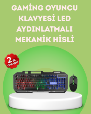Gaming Klavye ve Mouse Seti PG8018 – Dayanıklı Tuşlar, Hızlı Komut - Lisinya