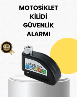Çelik Gövdeli Alarm Disk Kilidi Motosiklet ve Bisiklet İçin Güvenlik - Lisinya