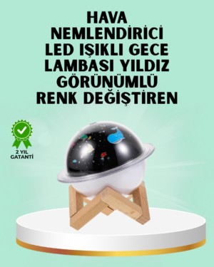 Projektör ışığı bulunan USB bağlantılı mini aromaterapi destekli hava nemlendirici - Lisinya