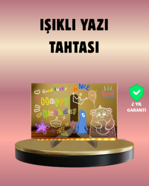 USB Bağlantılı LED Akrilik Çizim ve Not Tahtası - Lisinya