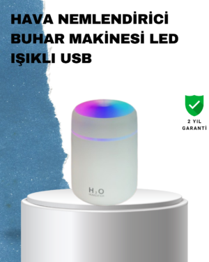 ABS Gövdeli 300ml USB Nemlendirici – Beyaz, Gri, Pembe Renk - Lisinya