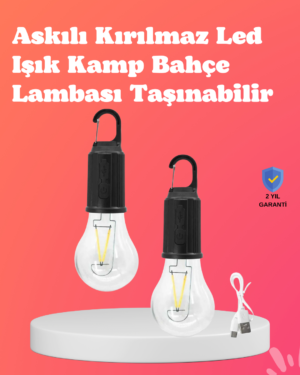 C Tipi Şarjlı Asılabilir Kamp Feneri - Lisinya