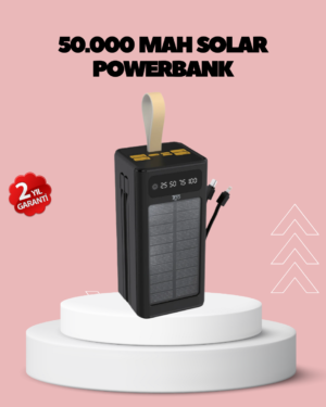 Kamp ve Outdoor Kullanıma Uygun Güneş Panelli Powerbank - Lisinya