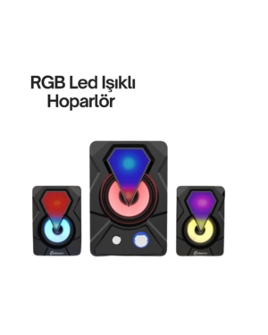 Renkli LED Işıklı Hoparlör - Lisinya