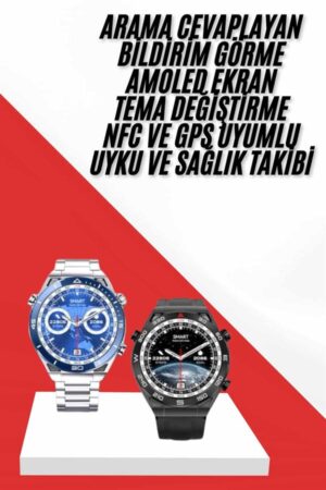 Akıllı Saat 1.62 İnç Ultimate Nabız Sensörlü Sesli Görüşme Yapabilen - Lisinya