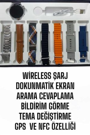 Akıllı Saat 7 Kordonlu Yeni Nesil Arama Cevaplayan Çok Fonksiyonlu - Lisinya