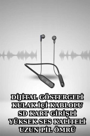Alarm ve Titreşim Özellikli Akıllı Saat ve Mikrofonlu Kablolu Bluetooth Kulaklık 60 Saat - Lisinya