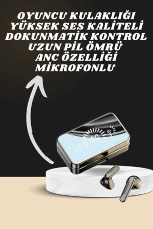 Aynalı Bluetooth Kulaklık ve 7 Kordonlu Akıllı Saat Dijital Göstergeli Uzun Pil Ömrü - Lisinya