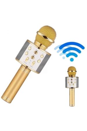 Bluetooth Hoparlör USB AUX SD Kart Kaoroke Mikrofon Uzun Pil Ömrü - Lisinya