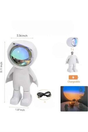 Gün Batımı Lambası Işık Arka Plan Projektör Sevimli Astronot Enerji Tasarruflu - Lisinya