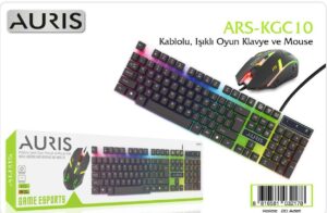 ARS-KGC10 Işıklı Oyuncu Kablolu Klavye ve Mouse Set
