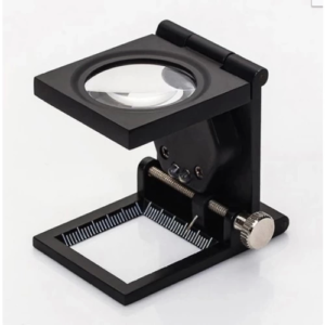 -28x28 Mm Katlanır Sayaçlı Metal Lüp, 2 LED Işıklı Büyüteç Tekstil Th9005A ( Lisinya )