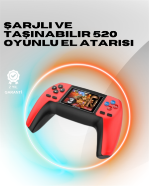P5 Mini Retro Oyun Konsolu – Tak-Çalıştır, 520 Hazır Oyun, Portatif Kullanım - Lisinya