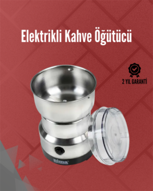 Paslanmaz Çelik Elektrikli Kahve Değirmeni | Sessiz, Hızlı, Çok Amaçlı Öğütücü (200W) - Lisinya