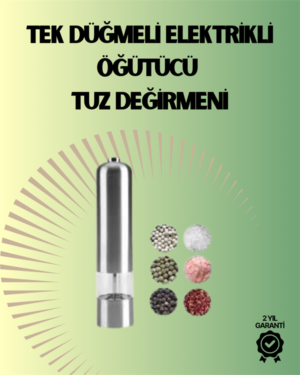 Pilli Otomatik Baharat Değirmeni Gıda Sınıfı Çelik Sessiz Öğütücü Alet - Lisinya
