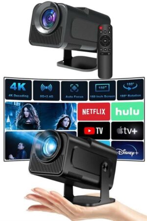 Projektör Siyah Android Taşınabilir Sinema Projeksiyon Wifi Destekli En Güncel Sürüm Akıllı - Lisinya