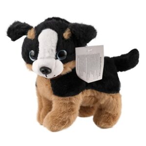 Sesli Peluş Köpek - 2309033 - Kahverengi-Siyah (Lisinya)