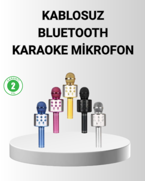 Bluetooth Karaoke Mikrofon – Yüksek Ses Kalitesi, Yankı Efektli, Uzun Ömürlü Pil - Lisinya