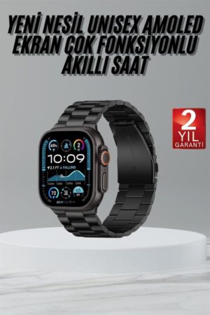 Ultra 3 Kordonlu Amoled Ekran Akıllı Saat Çok Fonksiyonlu Uyku ve Sağlık Takibi - Lisinya