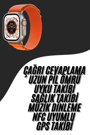 Ultra Max Kordon Kilitli Akıllı Saat Amoled Ekran Titreşimli Çağrı Cevaplayabilen - Lisinya