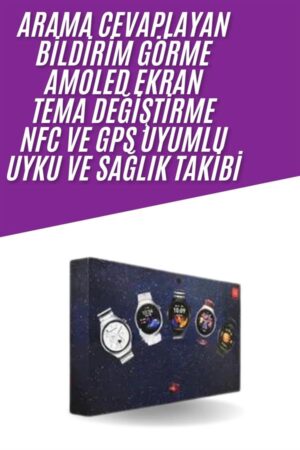 Unısex Yuvarlak Ekranlı 7 Kordonlu Akıllı Saat GPS Destekli Çoklu Kordon Seçeneği - Lisinya