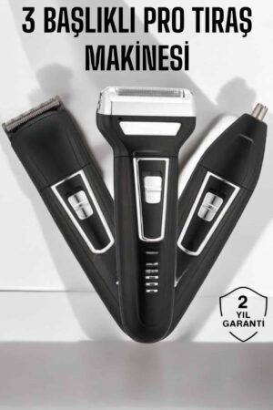 3 Başlıklı Profesyonel Tıraş Makinesi - Lisinya