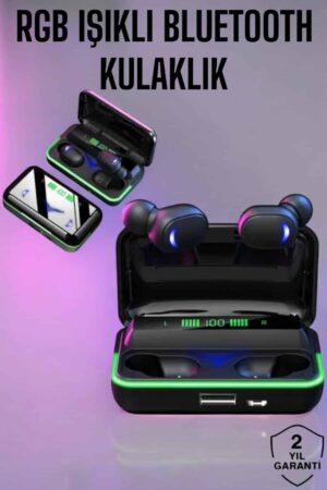 Powerbank Özellikli Kablosuz Bluetooth Kulaklık RGB Işıklı - Lisinya