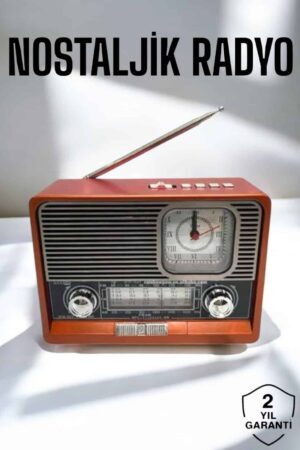 Nostaljik Görünümlü USB Girişli Bluetooth Bağlantılı Radyo - Lisinya